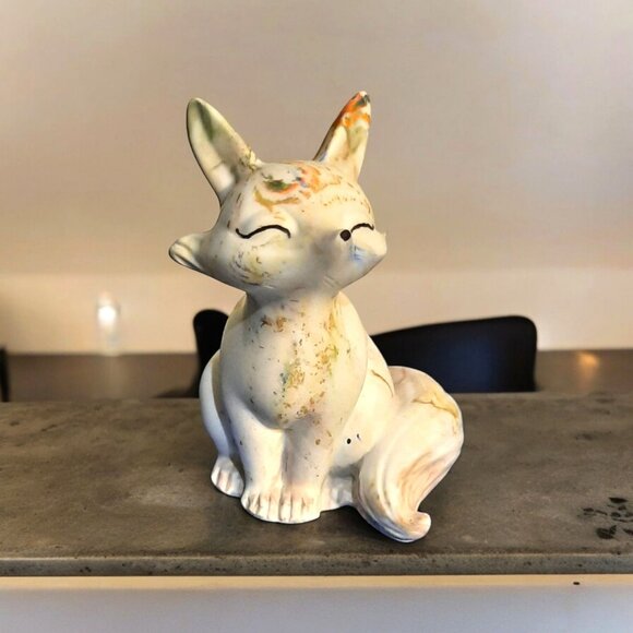 Handcrafted‎ Ceramic Casting Resin Fox Figurine Statue - Picture 1 of 6